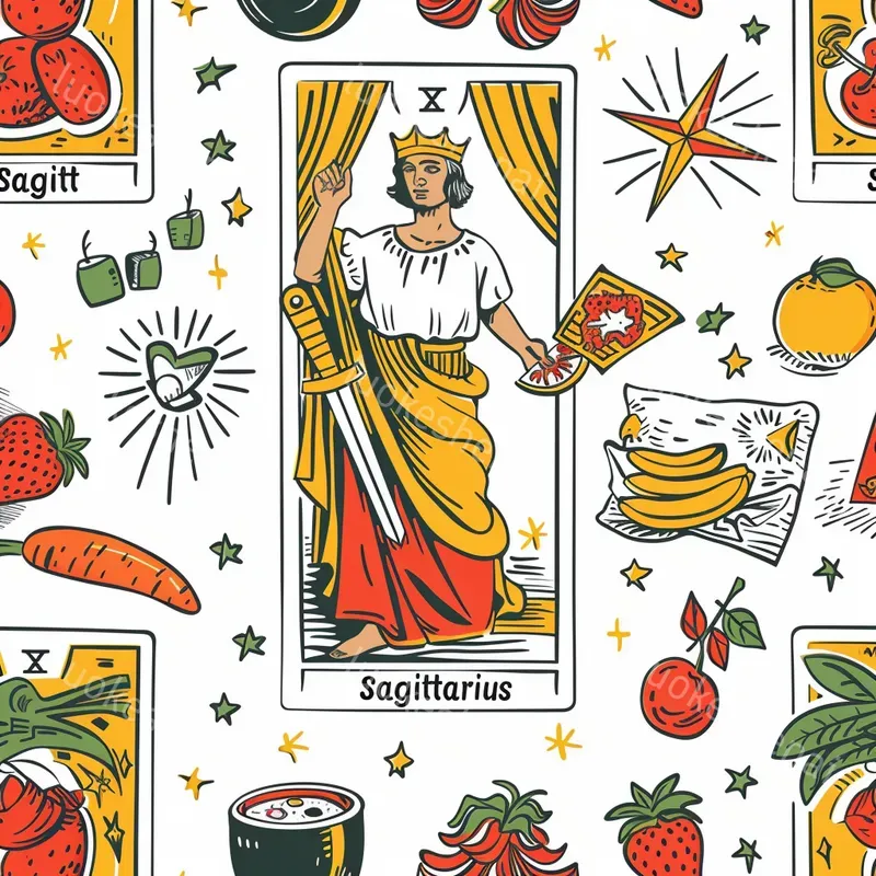 Simple Tarot Card Pattern Art