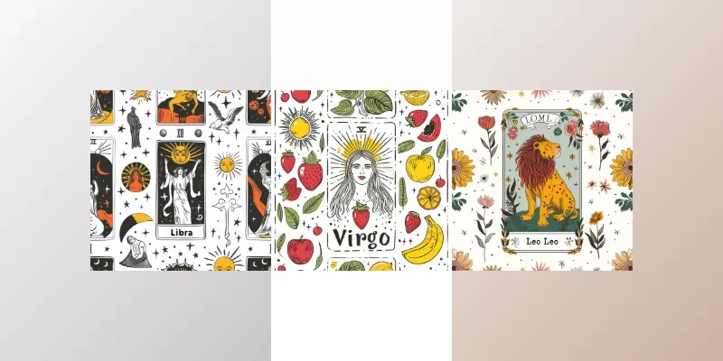 Simple Tarot Card Pattern Art generated by undefined