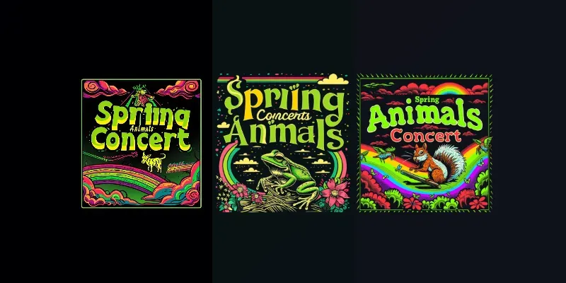 Psychedelic Animals Concert Posters generated by undefined