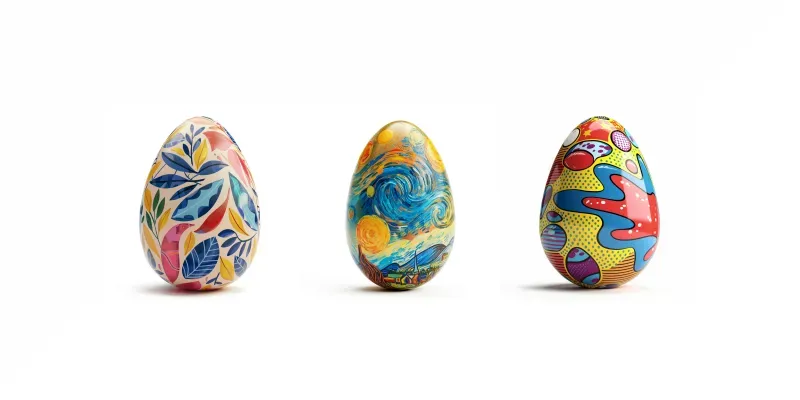 Artistic Easter Eggs generated by undefined
