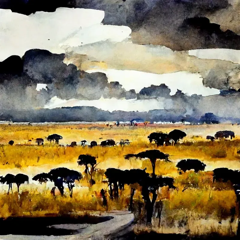 Spooky Watercolor Style