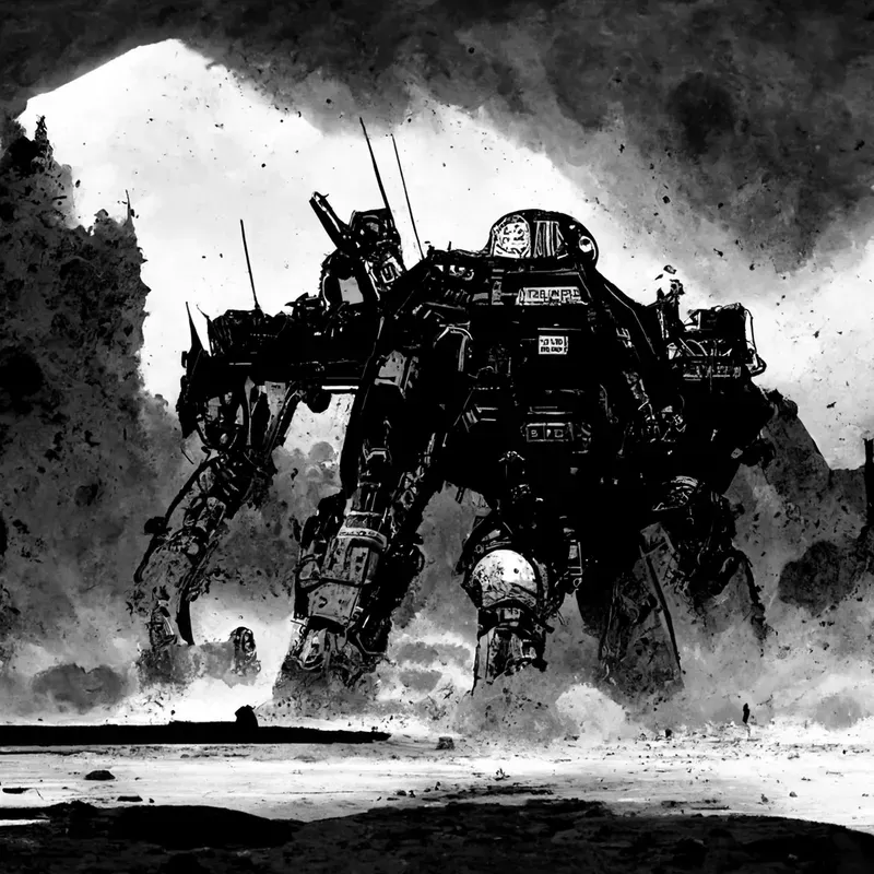 Black Ink Graphic Novel Illustrations