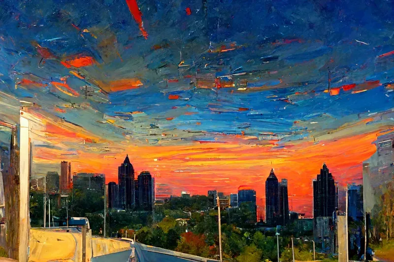 Edgy Modern Impressionist Landscapes and Cityscapes