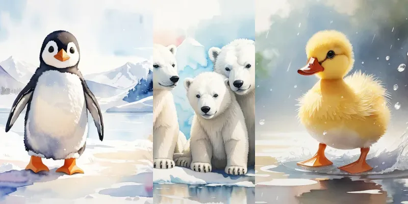 Charming Watercolor Nursery Wall Art generated by undefined