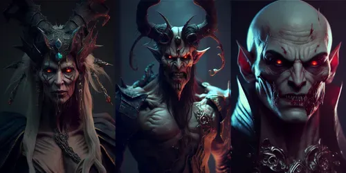 Scary Demons generated by midjourney