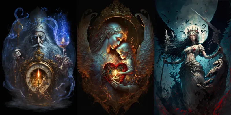 Portraits Of The Gods generated by undefined