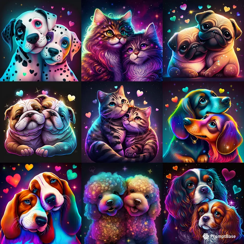 Enchanted Pet Couple Portraits