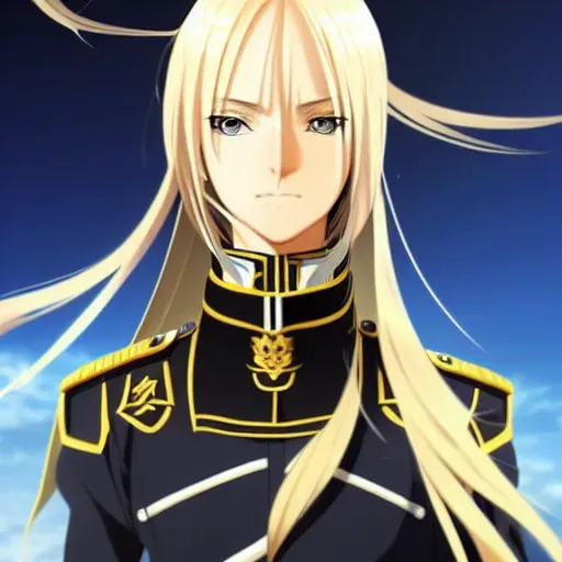 Anime Young Female Military Character