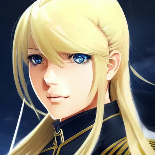 Anime Young Female Military Character