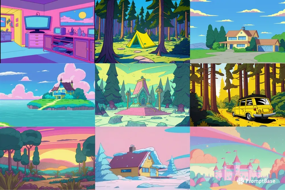 Cartoon Backgrounds And Landscapes