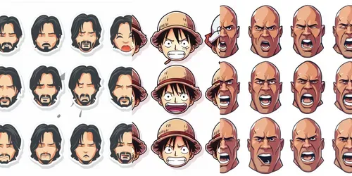 Title Emotes 2D Twitch Famous Characters generated by midjourney
