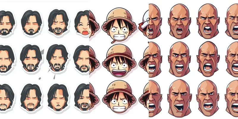 Title Emotes 2D Twitch Famous Characters generated by undefined