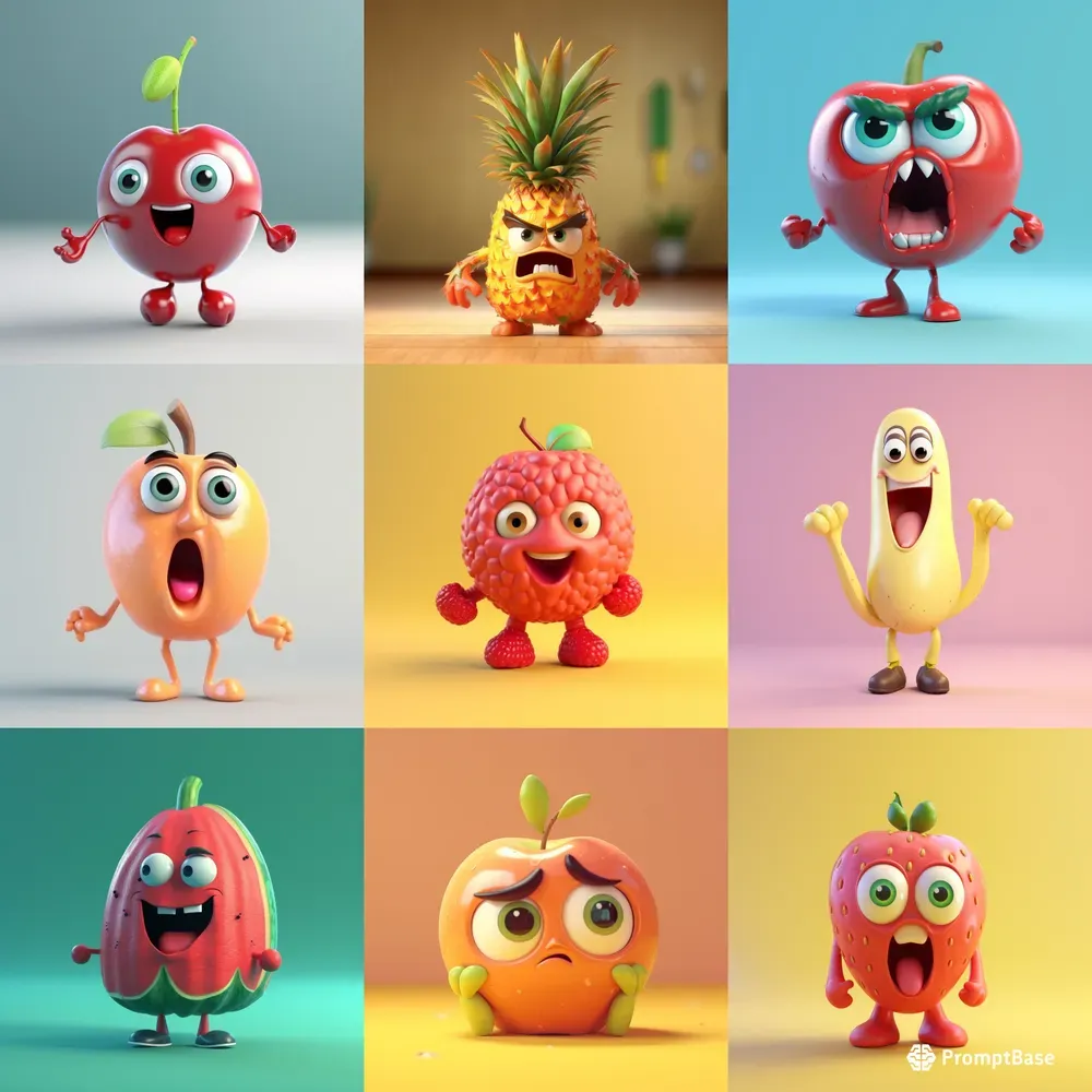 Pixar Style Plant Emotions