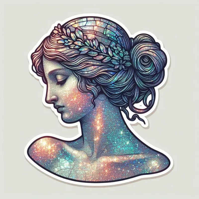 Glitter Vintage Mosaic Stickers