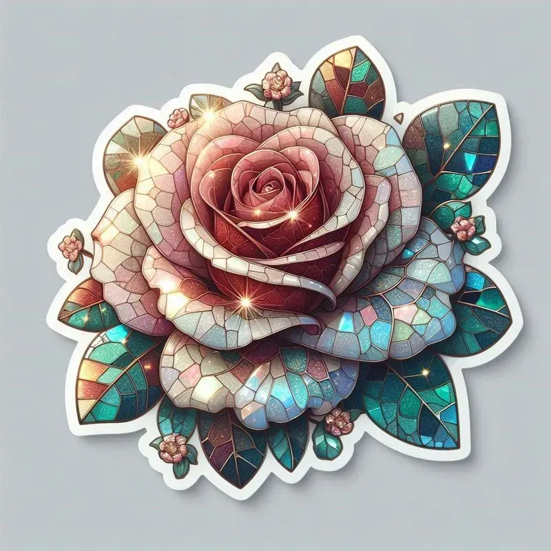 Glitter Vintage Mosaic Stickers