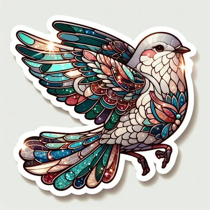 Glitter Vintage Mosaic Stickers