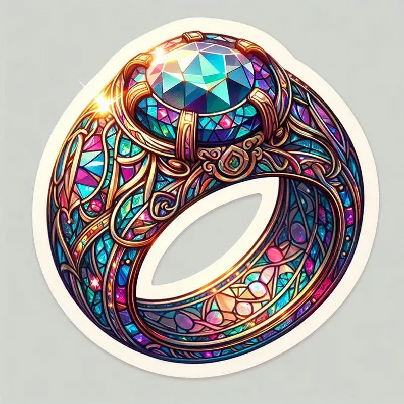 Glitter Vintage Mosaic Stickers