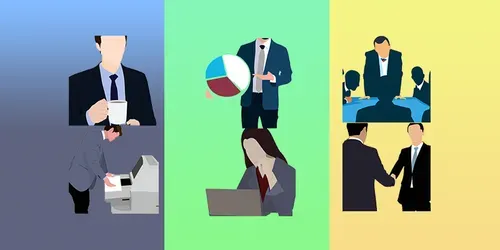 Business Professionals Doing Office Tasks generated by dalle