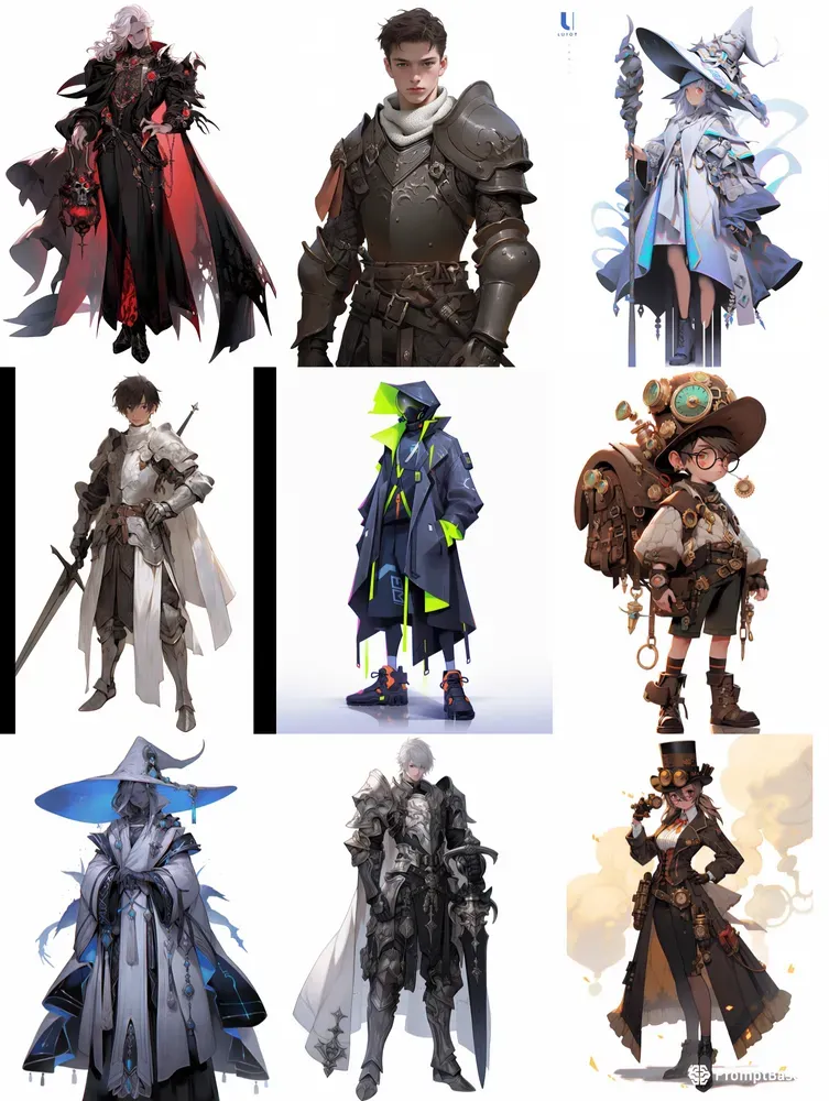 3D Wizard Character Portraits