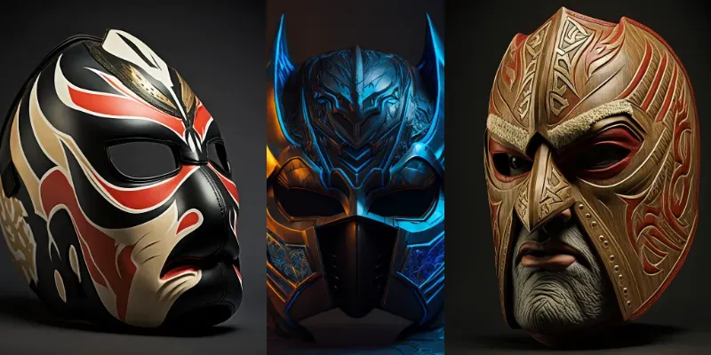 Wrestling Mask Designs generated by undefined