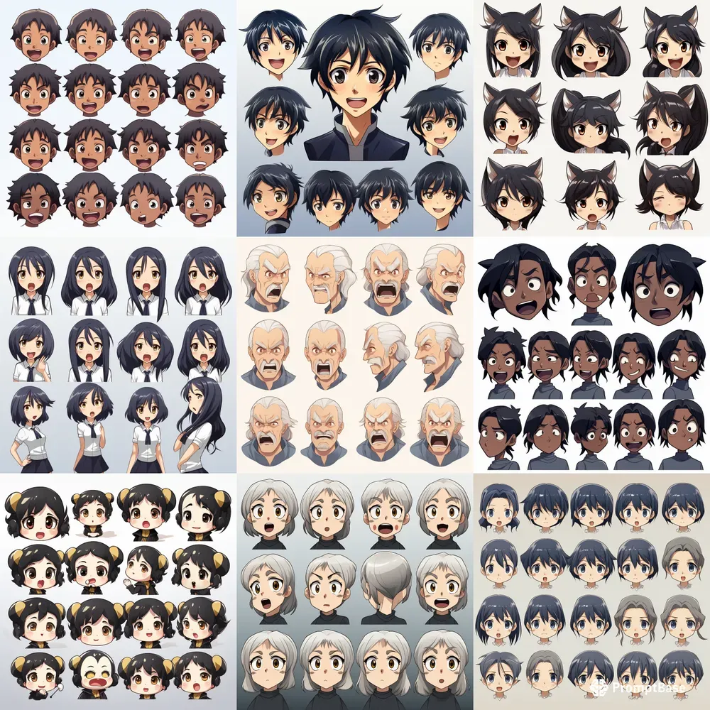 Facial Expressions Of Anime Characters