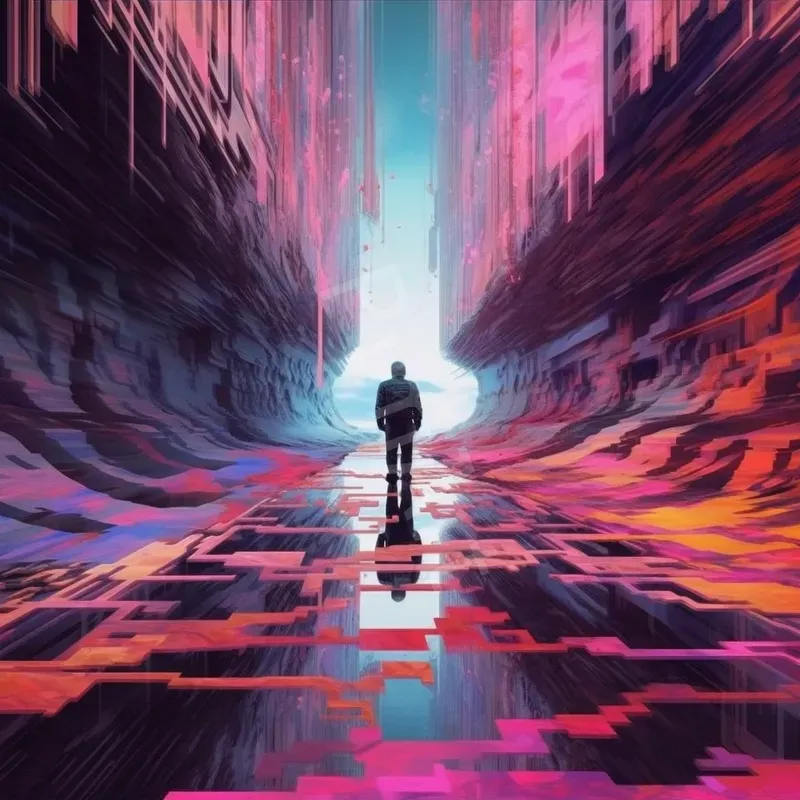 Weird Psychedelic Glitch Art