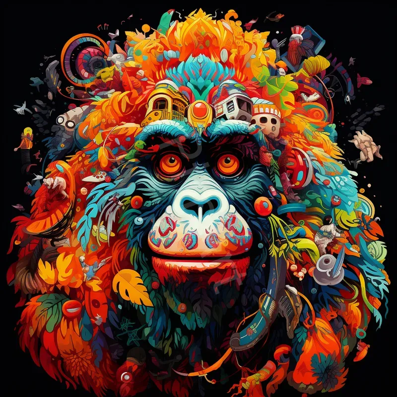 Colourful Decorated Portraits