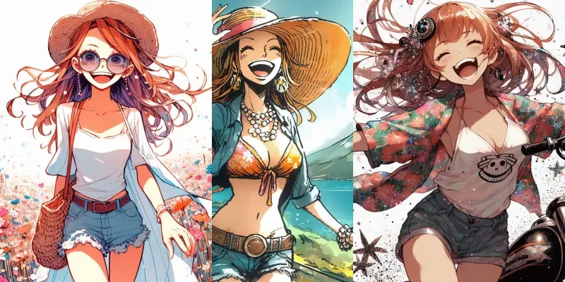 Cute Female Graphic Animes generated by undefined