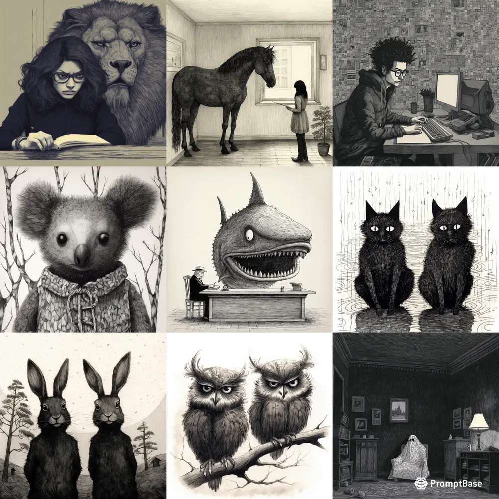 Crazy Pen And Ink Illustrations
