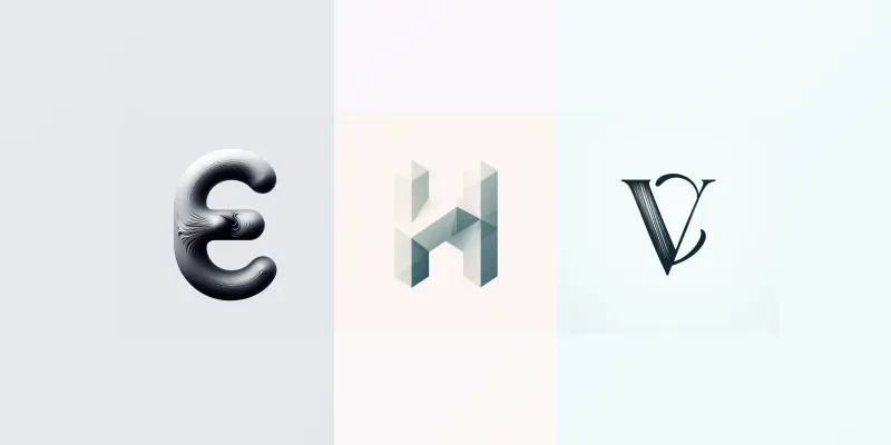 Minimalist Letterform Logos generated by undefined