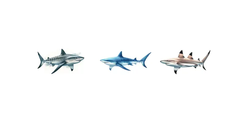 Realistic Shark Images In Watercolors generated by undefined