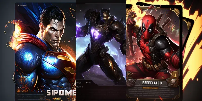 Superhero Card Designs generated by undefined