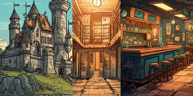 Comic Backgrounds generated by undefined
