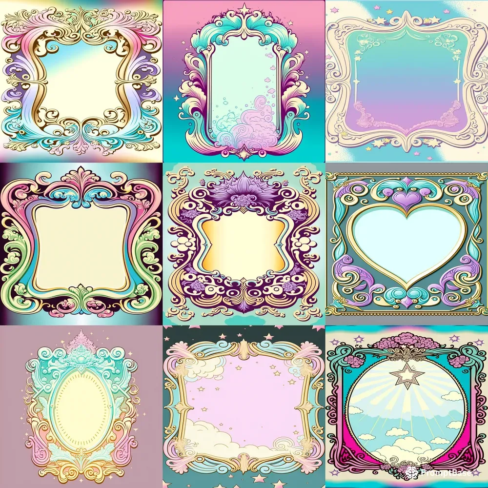 Ornate Pastel Frames
