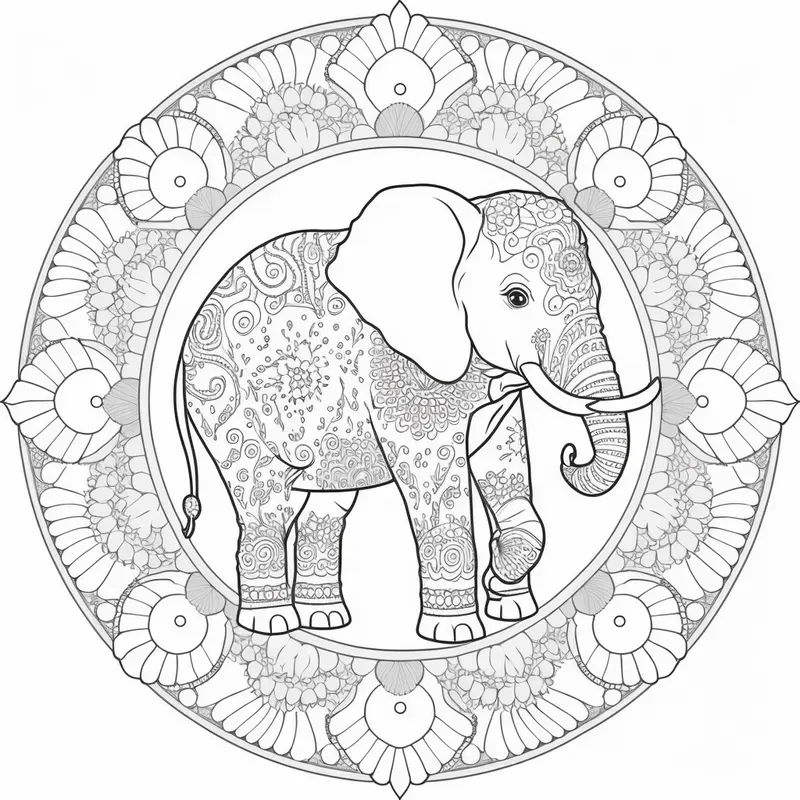 Animal Mandala Coloring Pages