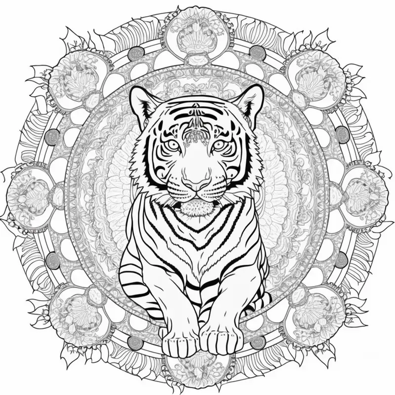 Animal Mandala Coloring Pages
