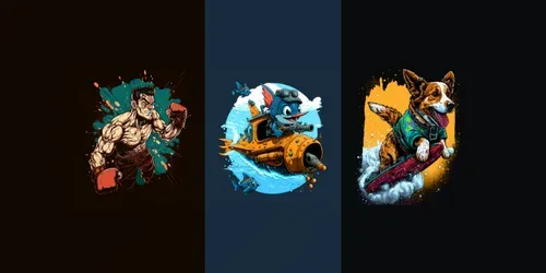 Vector T-Shirt Designs generated by midjourney