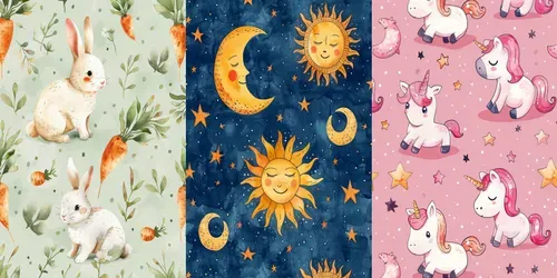 Cute Patterns For Children generated by midjourney