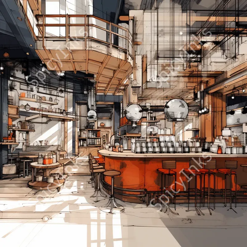 Interior Linework Renders