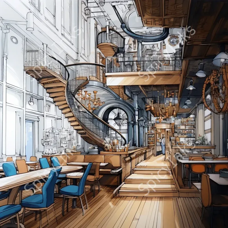 Interior Linework Renders