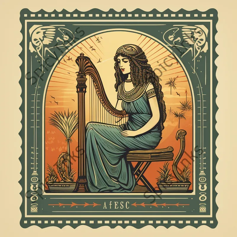 Musical Instrument Travel Stamps