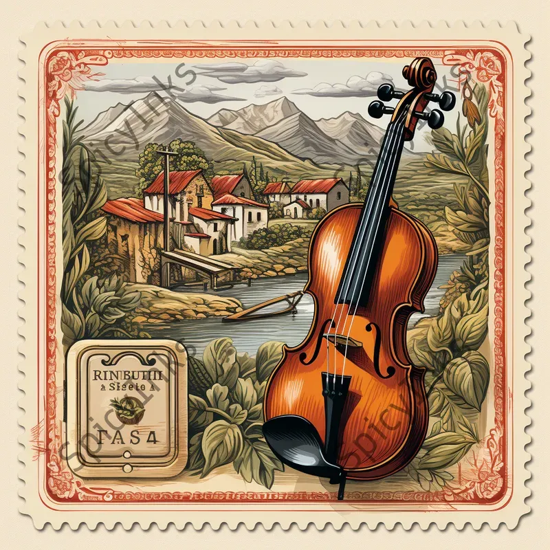 Musical Instrument Travel Stamps