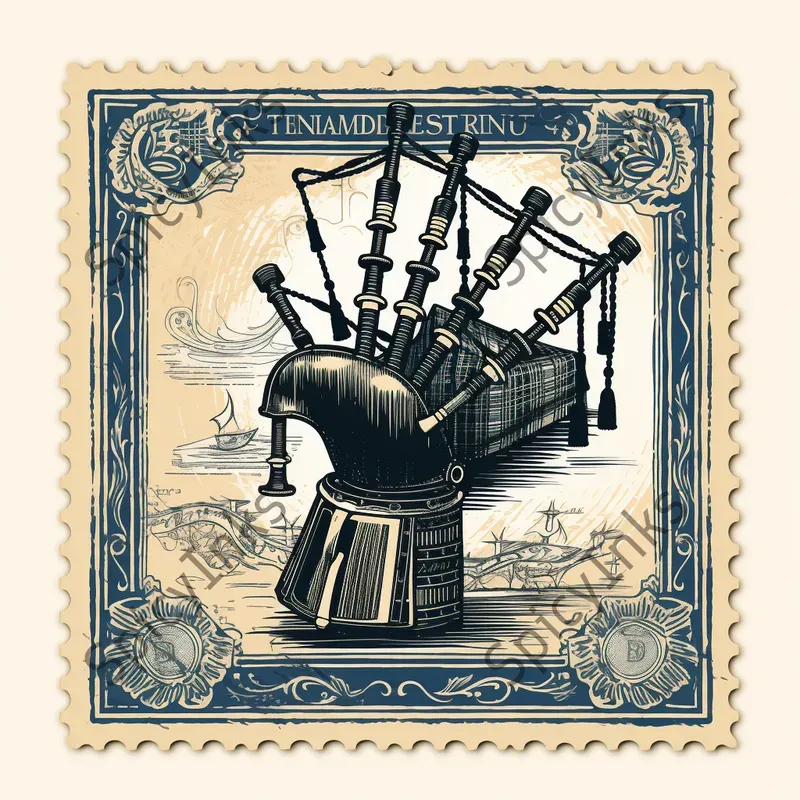 Musical Instrument Travel Stamps