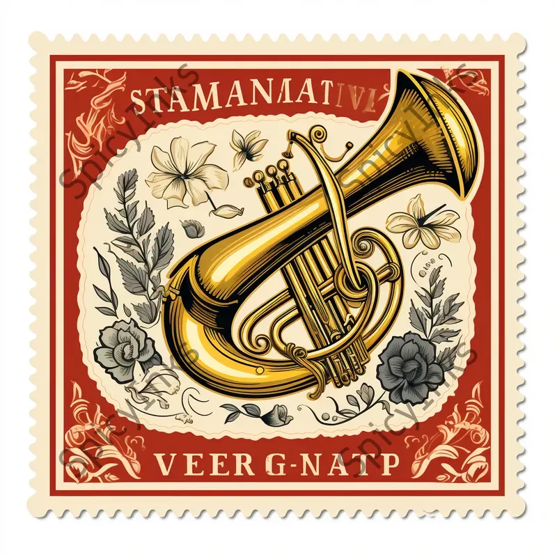Musical Instrument Travel Stamps