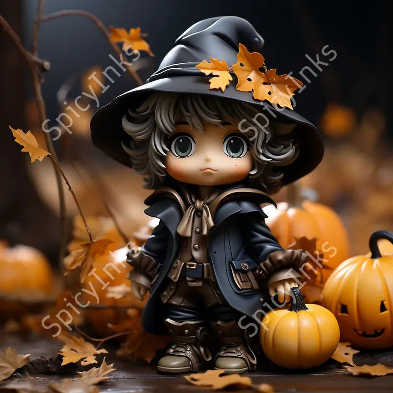 Kawaii Halloween Festive Clay Dolls