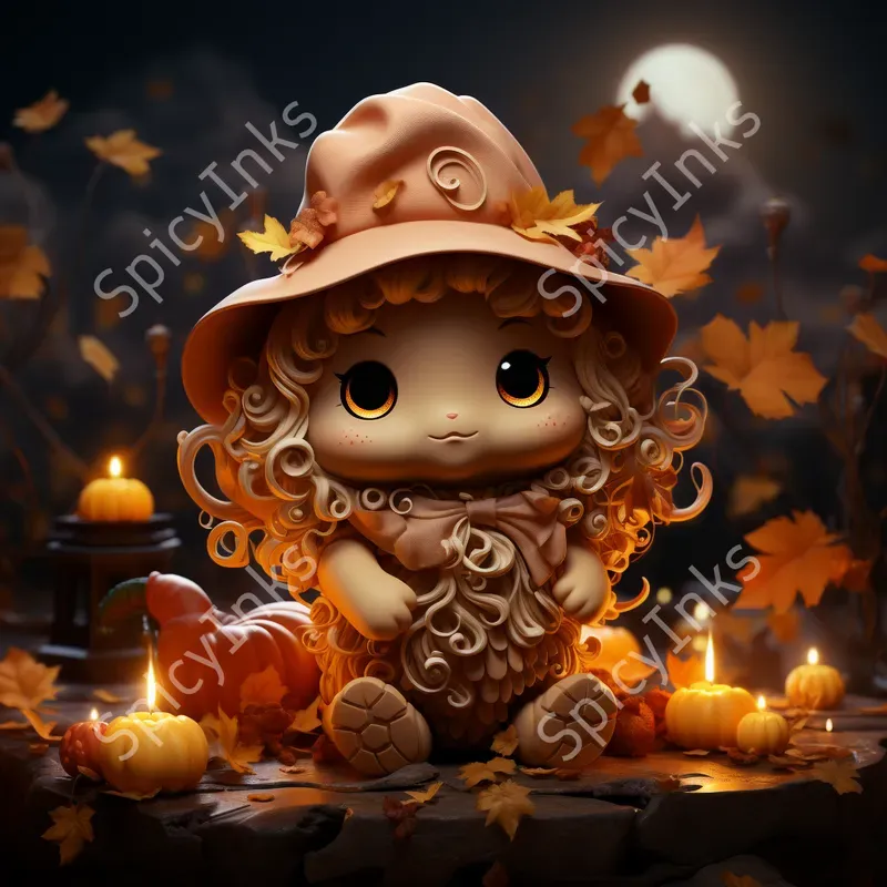 Kawaii Halloween Festive Clay Dolls
