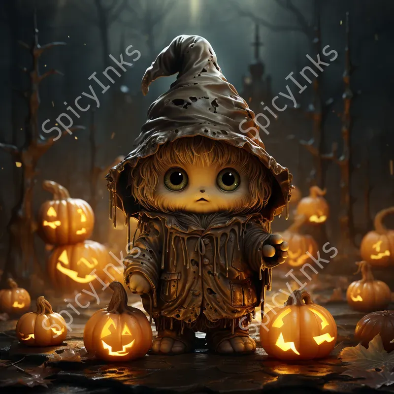 Kawaii Halloween Festive Clay Dolls
