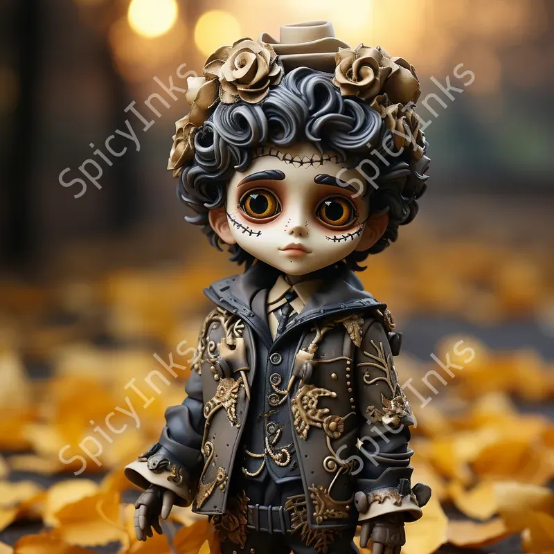 Kawaii Halloween Festive Clay Dolls