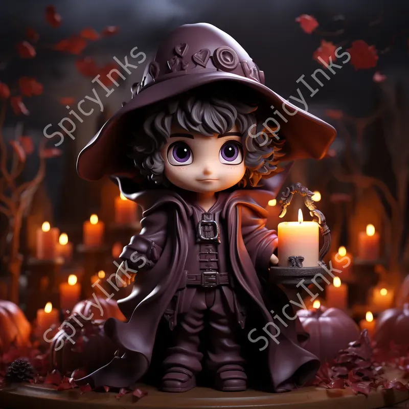 Kawaii Halloween Festive Clay Dolls