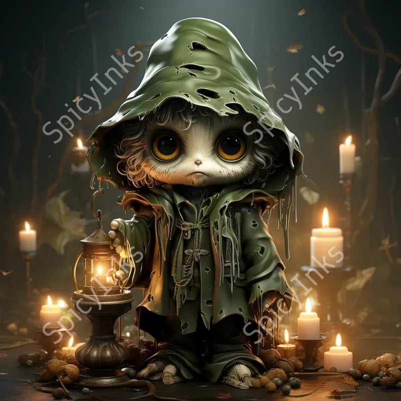 Kawaii Halloween Festive Clay Dolls